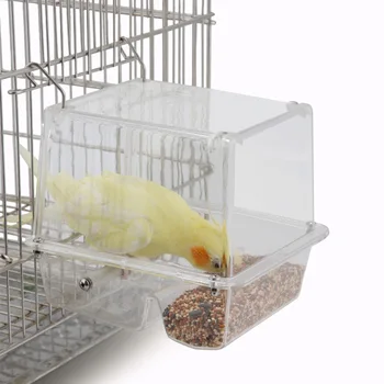 

Parrot Spill Proof Feed Box Tough Durable Bite Resistant Suitable For Small Birds Small Parrot No Waste Feeding Solution
