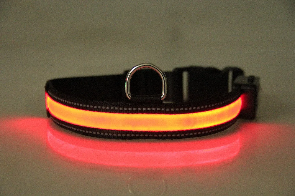 Светодиодный ошейник с солнечным освещением USB Перезаряжаемый нейлоновый разноцветный ошейник с мишкой светящееся ожерелье n товары для домашних животных