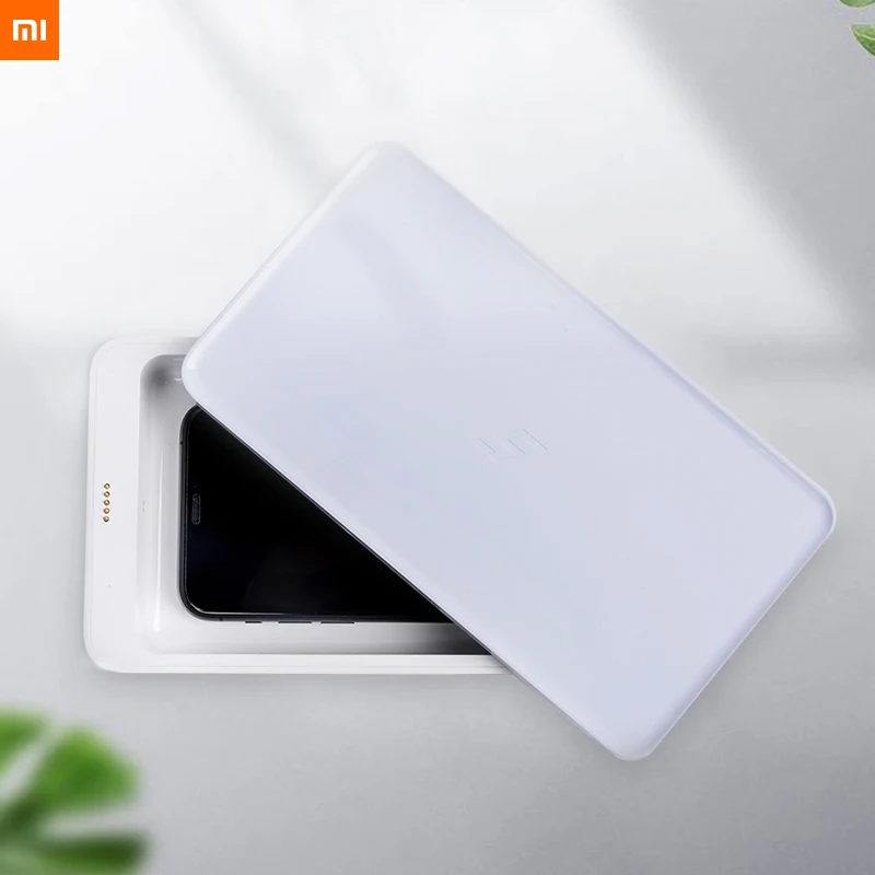 Xiaomi FIVE многофункциональная дезинфекционная коробка 360 градусов UVC-LED дезинфекция 10 Вт Беспроводная Быстрая зарядка открытая крышка закрывает безвредный