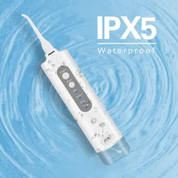 

Fashion 3 Modes Portable Oral Irrigator Water Dental Flosser USB Charging Cordless Water Jet Floss Waterproof 2 Jet Tips 220ml