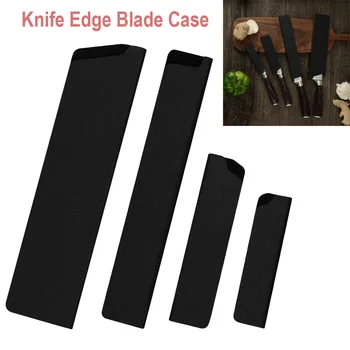 

4 pcs Knife Cover Pro Knife Edge Guards ABS Velvet Blade Case Chef Fruit Santoku Slicing Knives Cover Half Open-Full Coverage