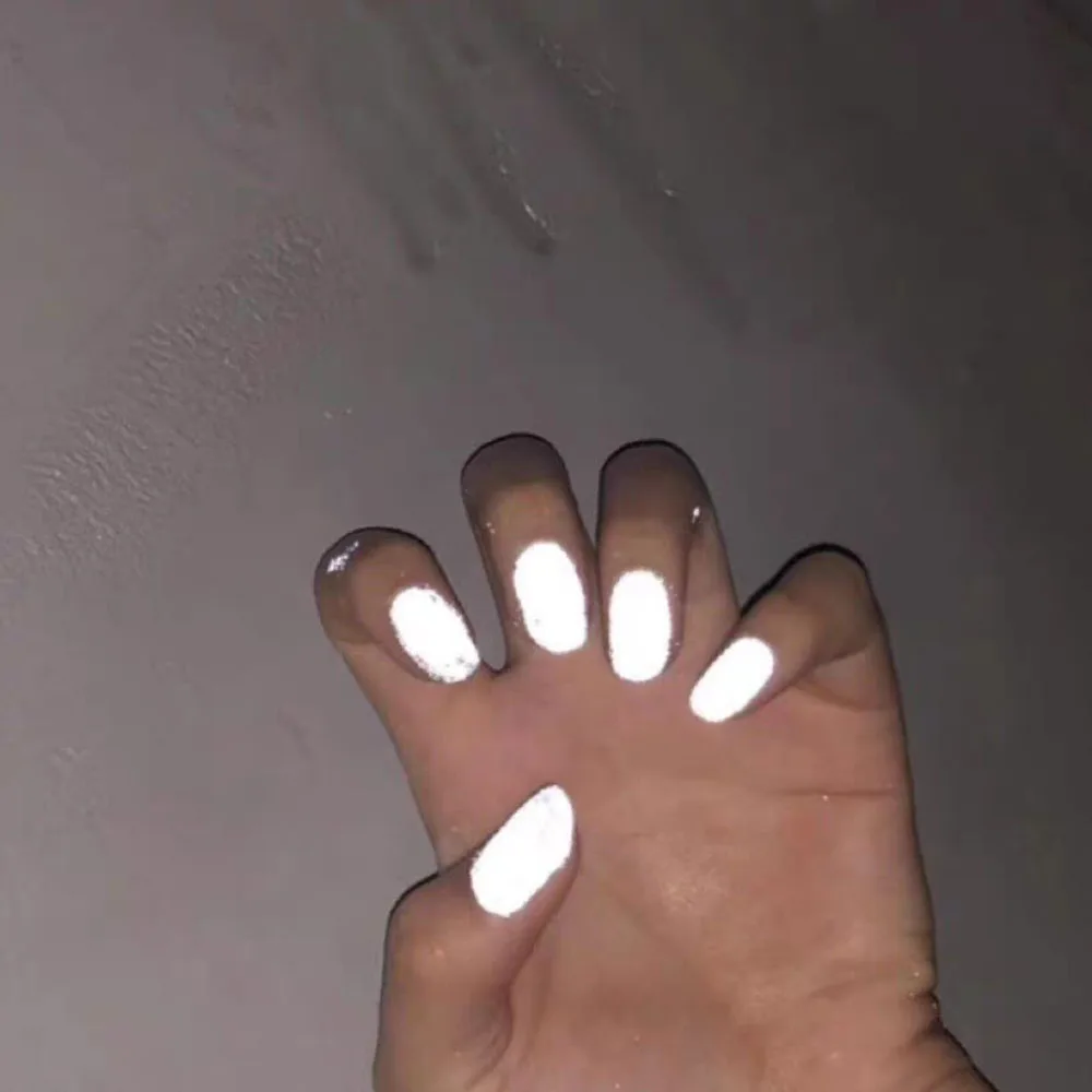 1 Bottle Neon Phosphor Powder Nail Chrome Dust Luminous Gray Nail Pigment Glow in the Dark 4