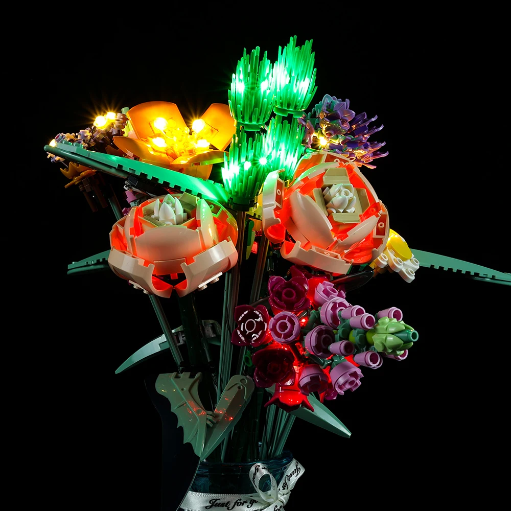 Led Light Kit Building Blocks Creator Flower Bouquet For LEGO