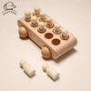 Montessori Wooden Toys for Children Puzzle Game Cartoon Wood Peg Dolls Educational Toy Car Newborn Baby Blocks Christmas Gifts 1