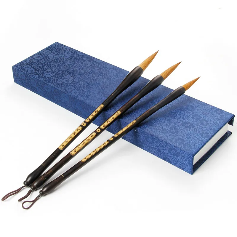 3pcs/set Caligrafia Calligraphy Brush Weasel Hair Brush Pen Chinese