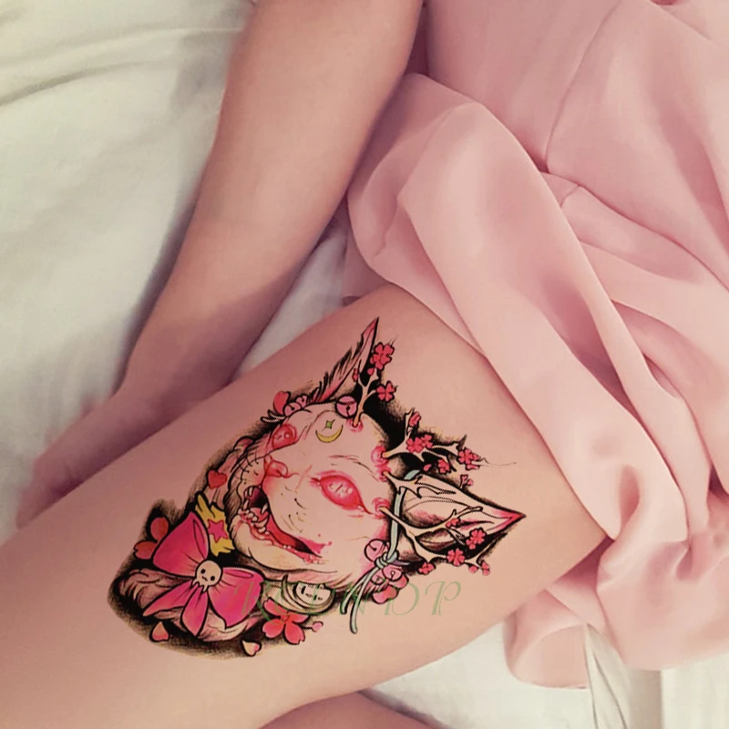 Водонепроницаемая временная татуировка Крыло ангела сексуальная девушка стрела черная наклейка флеш-тату поддельные тату большие татуировки для женщин мужчин и женщин - Цвет: Светло-серый