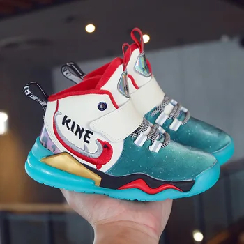 

Autumn Winter Kids Basketball Shoes Children Shoes Fashion Mid-High Child Sneakers Warm Comfortable Boys Girls Basket Sneakers