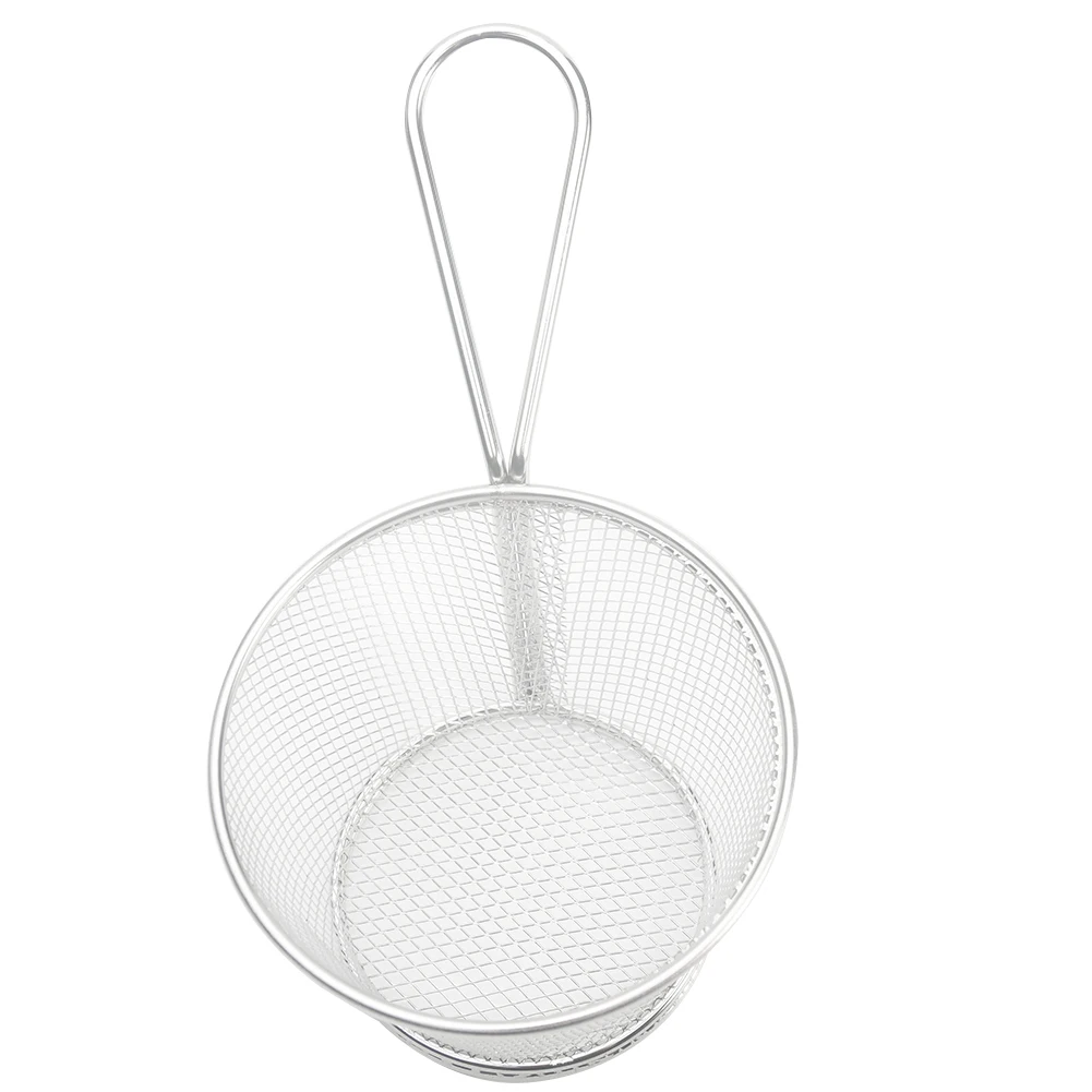 Корзина из нержавеющей стали подходит для подачи чипсов маленькие кусочки жареной рыбы курицы