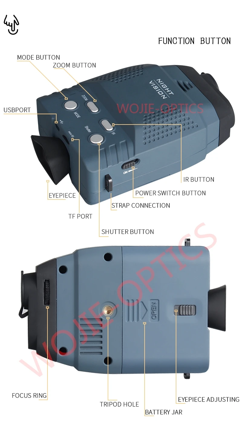 NV100 цифровая камера ночного видения 2X-3X зум ночного видения устройство ночного видения прицел ночного видения