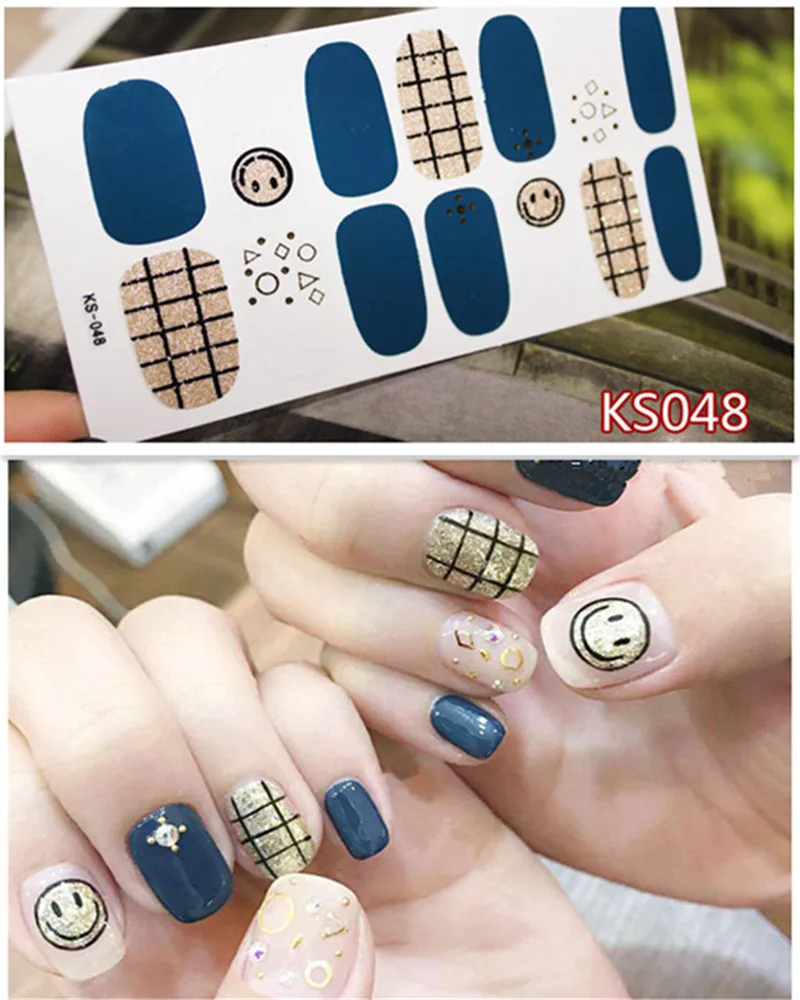 14 шт./компл. Цвета ногтей Стикеры s DIY Nail Art Наклейки плотная Стикеры s самостоятельно аппарат для крепления на гвоздях и Стикеры Обертывания украшения для Красота
