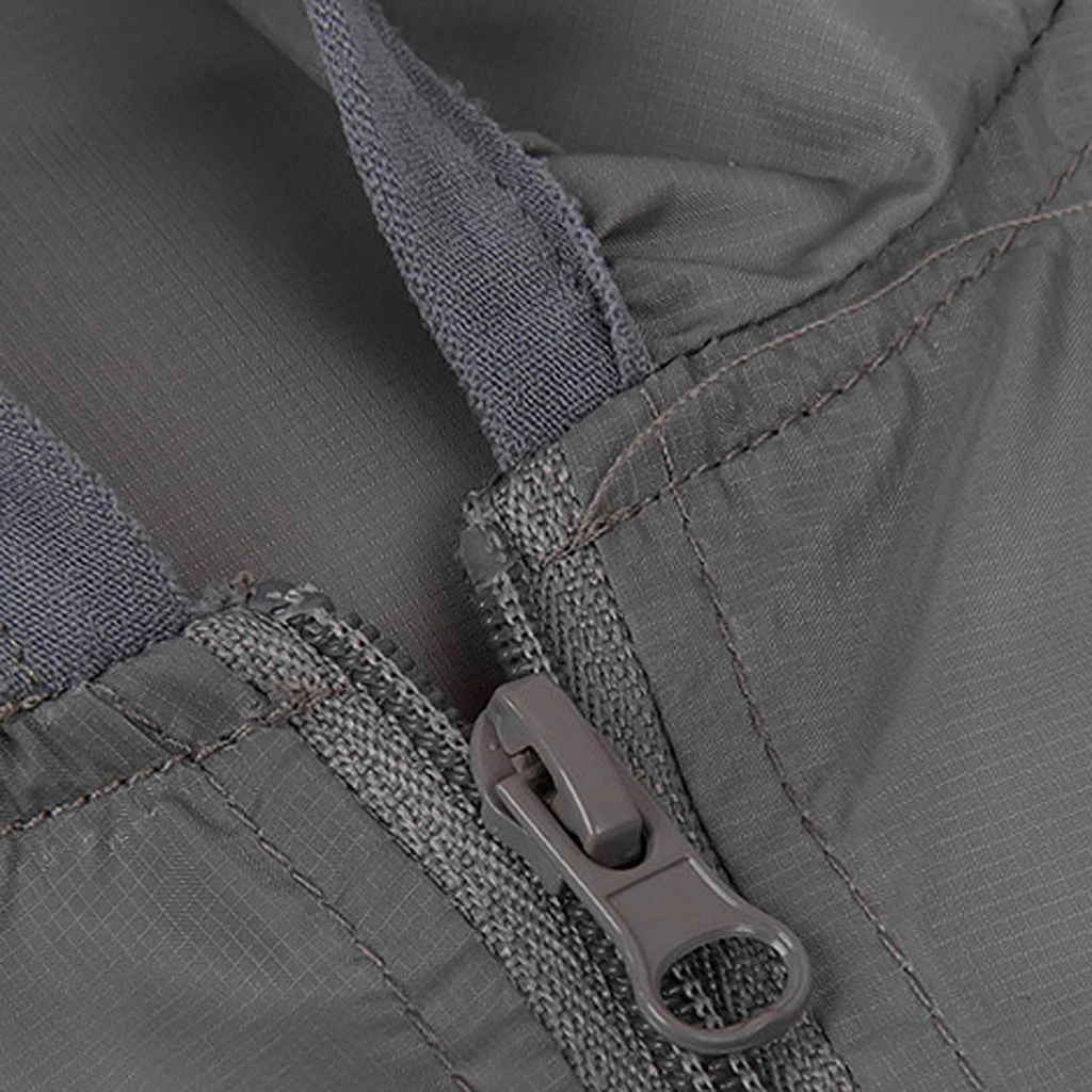 UV Protection Cycling Rain Skin Coat Jacket Windproof Raincoat Jersey Sportswear Grey for Hiking Camping Outdoor Activities
