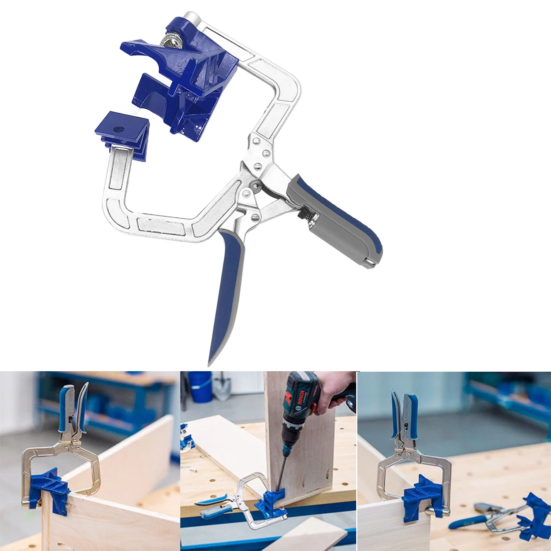 

90 Degree Right Angle Woodworking Clamp Picture Frame Corner Clip Quick Fixed Corner Holder Woodworking Tools Hand Tool