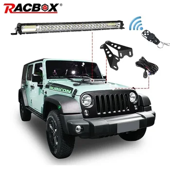 

RACBOX 20inch 120W LED Work Light Bar Combo Beam + light bar mount + Remote Control Switch For JEEP Wrangler JK 2007-2015