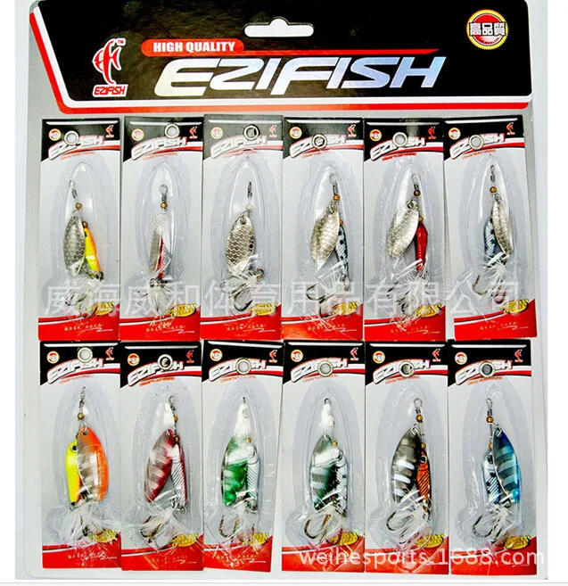 Conjunto de Iscas de Pesca Macia na Caixa Minnow Misturado Alicate Aperto Lantejoulas Ganchos Kit Isca Artificial Jig Cabeça 12 Pçs 1 High Quality Esporte e Lazer