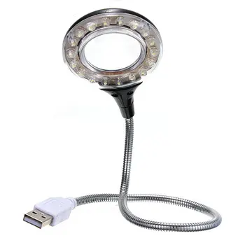 

Mini Laptops Angle Adjustable USB Connection Portable Game Playing Keyboard Eye Caring Free Bend 18 LEDs Reading Lamp