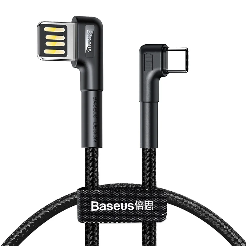 Baseus usb type C кабель QC3.0 3A провод для быстрого заряда для huawei Mate30 P30 Pro Xiaomi зарядное устройство провод USB-C type-C кабель для передачи данных - Название цвета: Black 0.5M