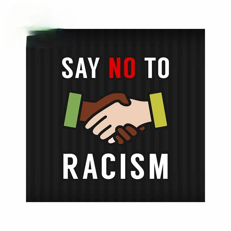 

Fashion Sticker Say No To Racism Logo Waterproof Graffiti Sticker Suitable for RV Vinyl Car Wrap Laptop Car Decals 12*12cm