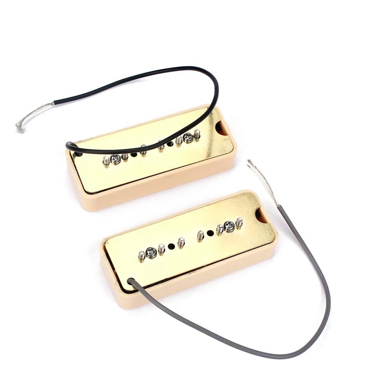BMDT-2Pcs одна катушка мыло бар ЗВУКОСНИМАТЕЛИ ДЛЯ P-90 P90 LP Gb электрогитары запчасти аксессуары 50 мм/52 мм крем
