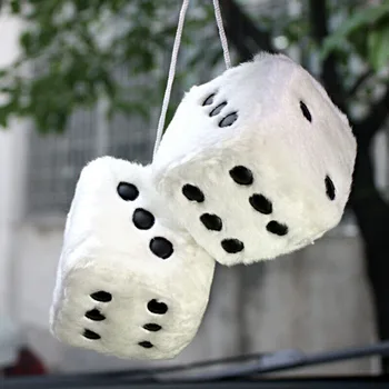 

Rolling Dice Plush Pendant Dice Plush Car Pendant Ornament Dangle Charm
