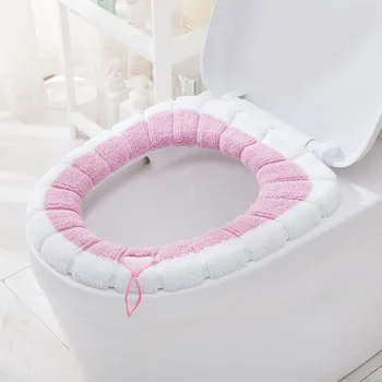 

With Handle Universal Warm Soft Washable Toilet Seat Cover Mat Set Decor Closestool Mat Seat Case Toilet Lid Cover Accessories