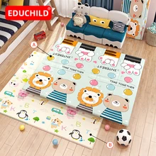 Edulidor alfombra de juego para bebé, tapete de escalada plegable portátil respetuoso con el medio ambiente, tapete de XPE más grueso, impermeable, antideslizante, Alfombra de actividades para chico