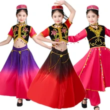Традиционная мусульманская одежда для 6 видов цветов девочек, Арабская абайя, мусульманские кафтаны для выступлений на сцене, вечерние платья из Саудовской Аравии