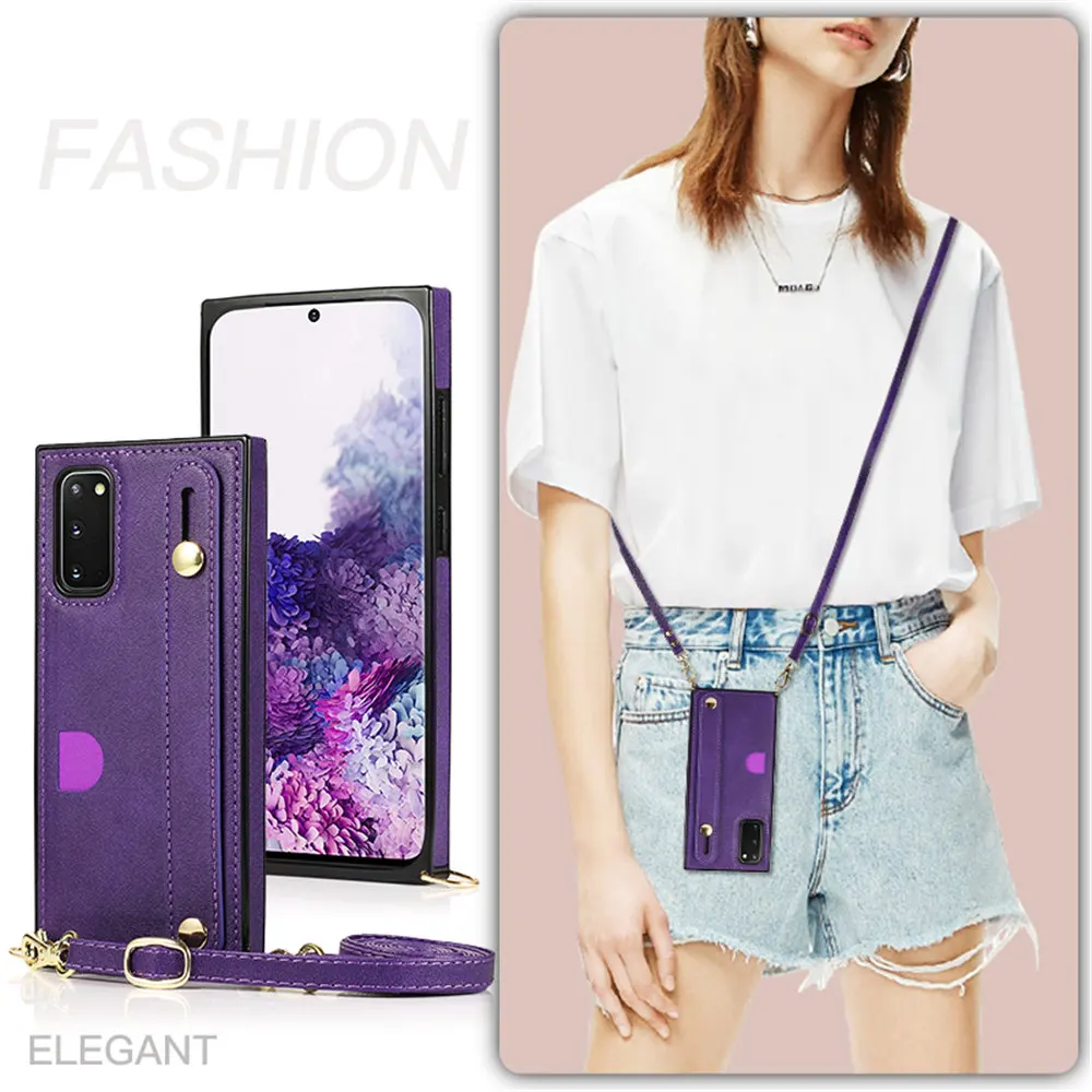 Tian/_xi Funda con Cuerda Compatible con Samsung Galaxy Note 20 Ultra//Note 20 Plus Rose Oro Ajustable Collar Correa de Cuello Cordón Carcasa de Silicona Suave