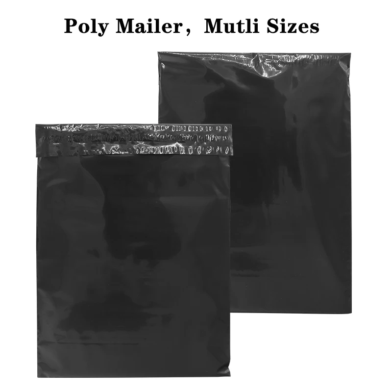 

10pcs Black Clothes Packaging Poly Mailers Shipping Envelops Self Sealing Envelopes Boutique Custom logo Bags Postal Mailers