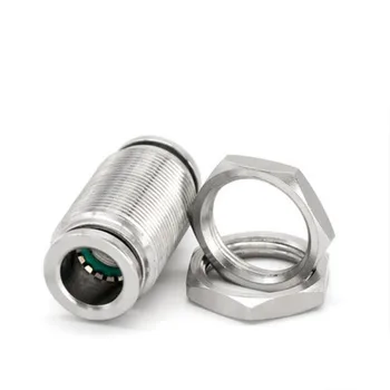 

Free shipping 10pcs PM4-4,PM6-6,PM10-10,PM12-12,PM14-14,PM16-16,304 Stainless Steel Bulkhead Connector