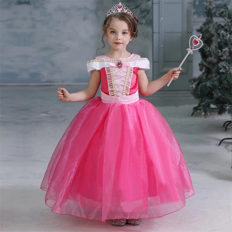 Hallween Costume For Kids Princess Anna Elsa Dress Girl Snow White Carnival Party Birthday Dress Cinderella Clothes Christmas