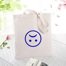 Синяя серия Холщовая Сумка вместительная сумка для покупок сумка на заказ Печать текстовый логотип DIY ежедневное использование экологическая многоразовая утилизация