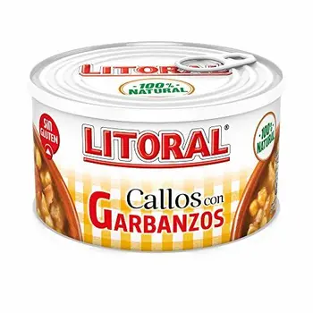 

LITORAL Callos con garbanzos - Plato Preparado de Callos con garbanzos Sin Gluten - 380g