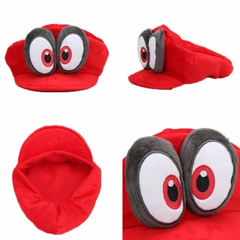 

Game Luma Odyssey Cosplay Hat Child Anime Roleplay Caps Unisex Adjustable Red Children Gift Luigi Plush Doll Toys