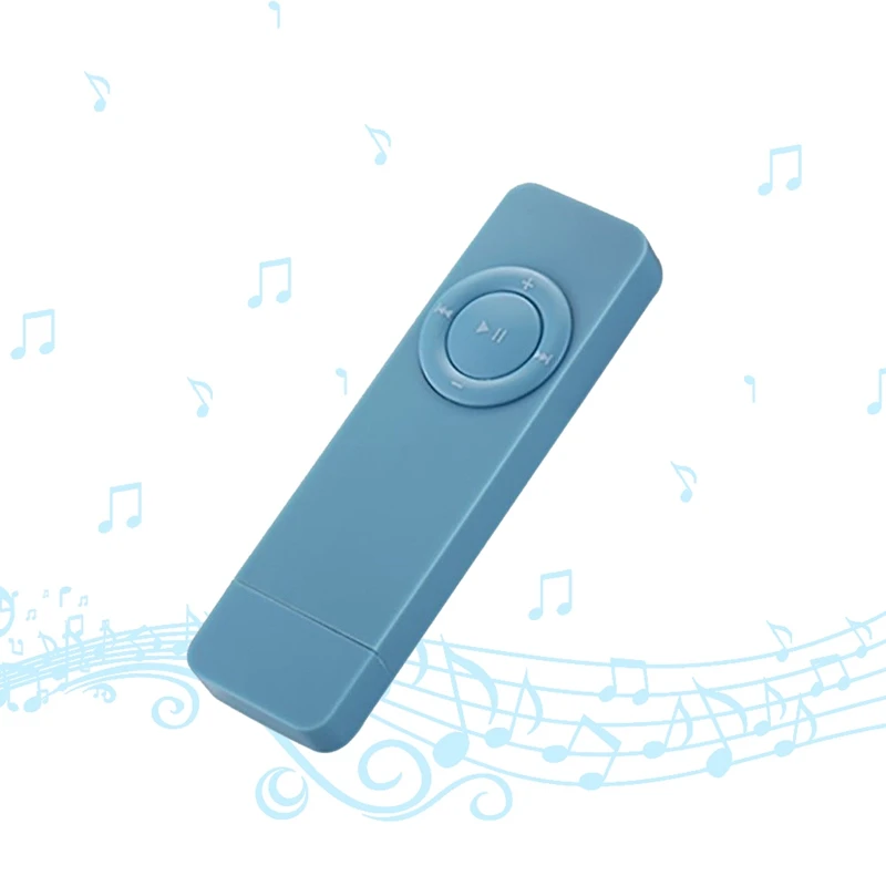 2 шт Портативный USB Спорт U диск мини Mp3 музыкальный плеер Поддержка 32 Гб TF карта(синий и розовый
