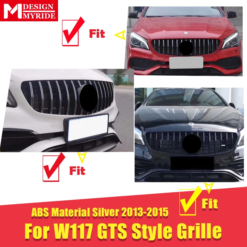W176 Спортивная решетка гриль GT R СТИЛЬ ABS черный без знака для merceesmb A класс A180 A200 A250 A45 вид Передние решетки 2013