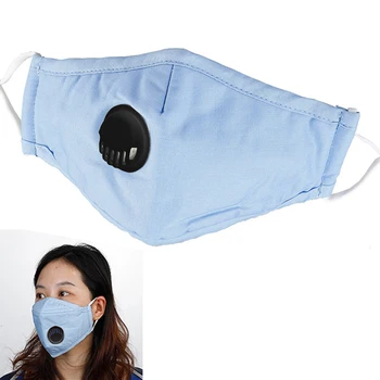 

1PCS Mouth Face Mask Filter With Breathing Valve Anti-Fog Dustproof Flu Mask Respirator Safety Protective Face Mask