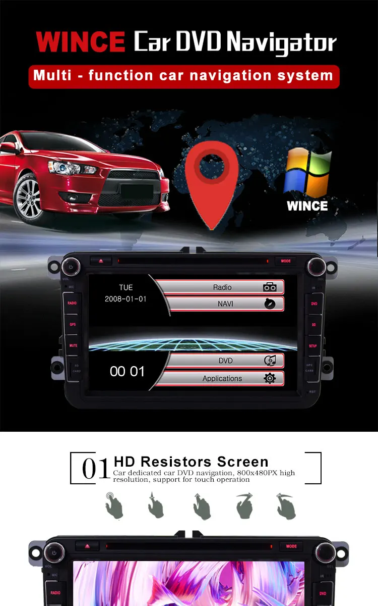 LJDA автомобильный мультимедийный плеер для VW POLO PASSAT b6 golf 5 Skoda Октавия wifi радио dvd automotivo gps 2 DIN Авторадио