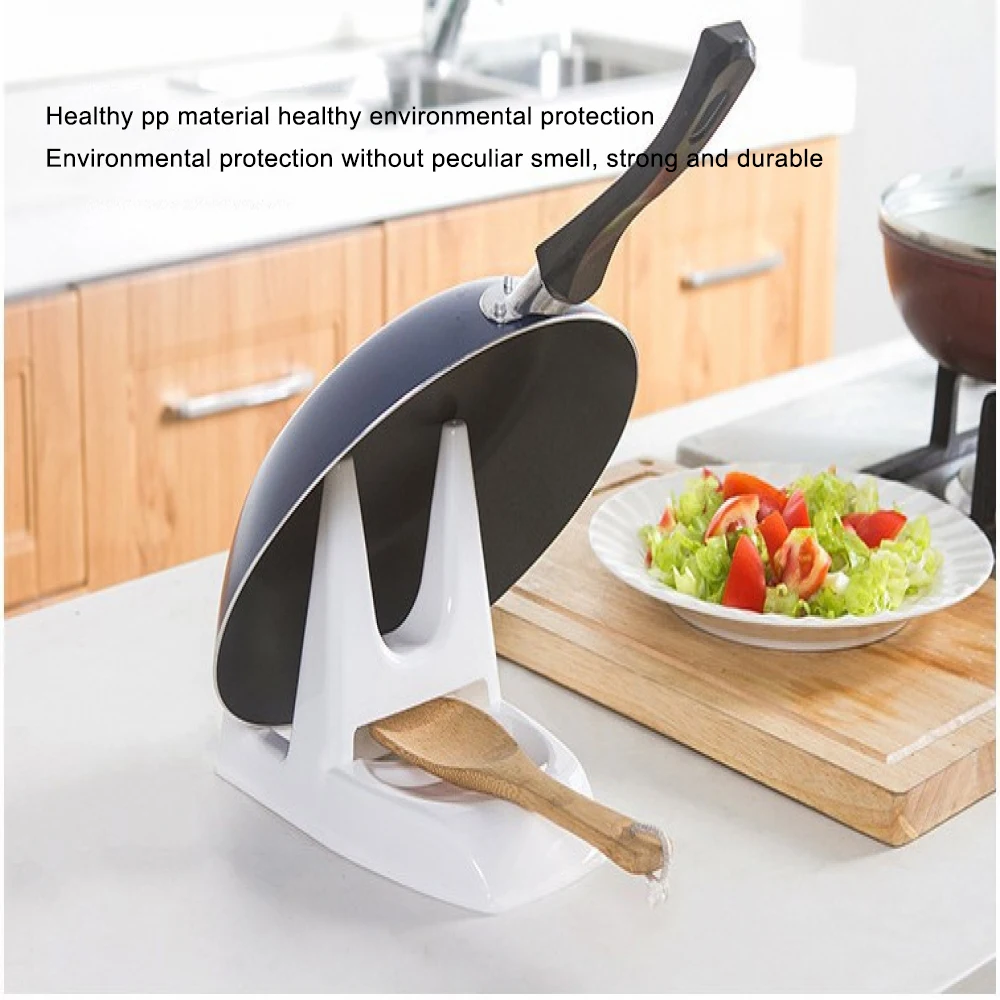 Home Applicance The Goods For Kitchen Accessories Stainless Steel Pan Pot Rack Cover Lid Rest Stand Spoon Holder