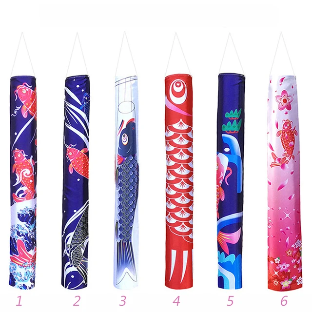 70/140cm Japanese Carp Fishing Windsock Kite Japan Koinobori Streamer Fish Flag Kite Cartoon Carp Wind Sock Flag Gifts 6