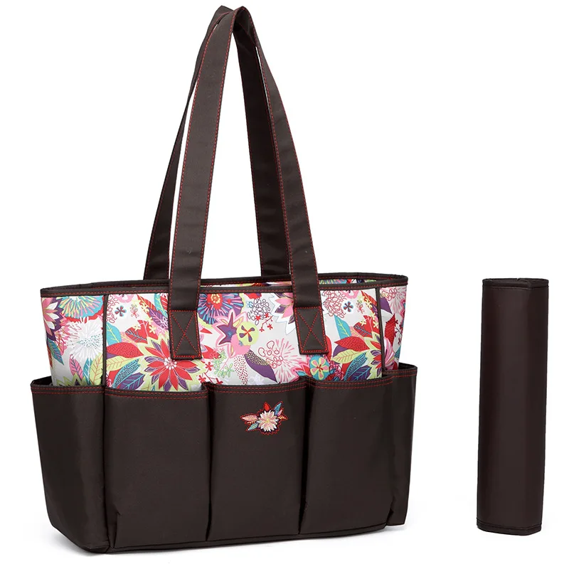 One-Shoulder Diaper Bag Large Capacity Fashion Mummy Bag Diaper Bag Maternity Clothes Bag Maternity Package - Цвет: Kipling Flower