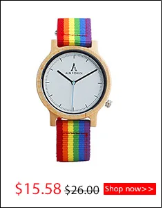 ALK Vision Pride Rainbow Top Wood Watches Dropshipping Brand Women Mens Wooden Watch Canvas LGBT Strap Fashion Casual Wristwatch