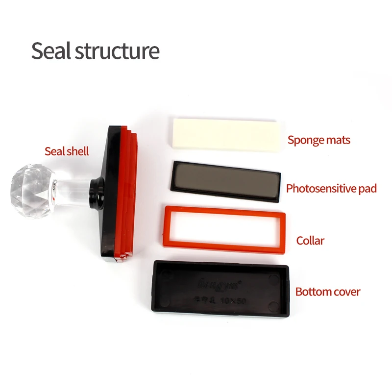 10*50mm Professional Rectangular Photosensitive Stamp,Personal Seal,Wedding Stamp