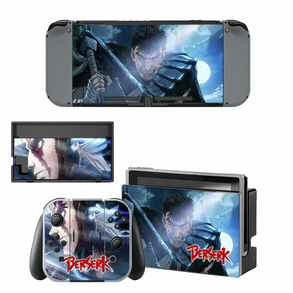 Baserk Переводные картинки kingd Switch sticker s Kit, наклейка с фланцевой пластиной для NS Switch Console& Joy-Con контроллер и док-станция - Цвет: YSNS2112