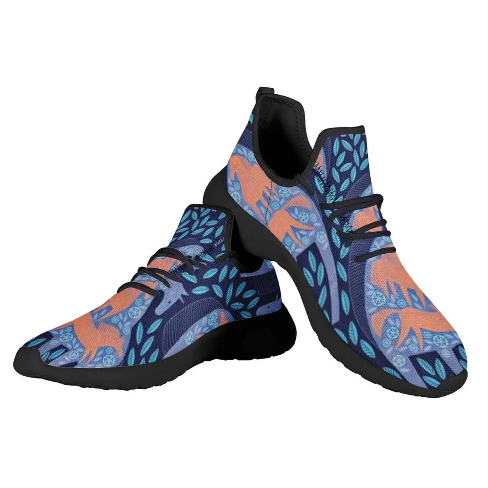 

HYCOOL Shoes for Girl Kids Traditional Horse Pattern Children Spring Autumn Outdoor Sport Running Lightweight Mesh Knit Sneakers