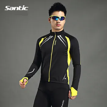 

Santic Men's Cycling Jersey Autumn & Winder Long Sleeve Jacket Outdoor Riding Sports Clothes Male/Female Thermal Bike Top Jersey