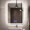 Rectangle Bluetooth Smart Bathroom Makeup Mirror With LED Warm White Light human body induction Anti-fog Beauty Mirrors 6