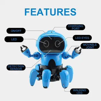 

RC Smart Robot Gesture Sensing Follow Mode Infrared Obstacle Avoidance Intelligent Action Figure Robot Toys Gift For Children