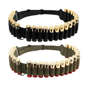 

25 Rounds Tactical 12/20GA Shotgun Ammo Belt Shell Holder Gun Sling Rifle Bullet Cartridge Holster Hunting Bandolier Belt