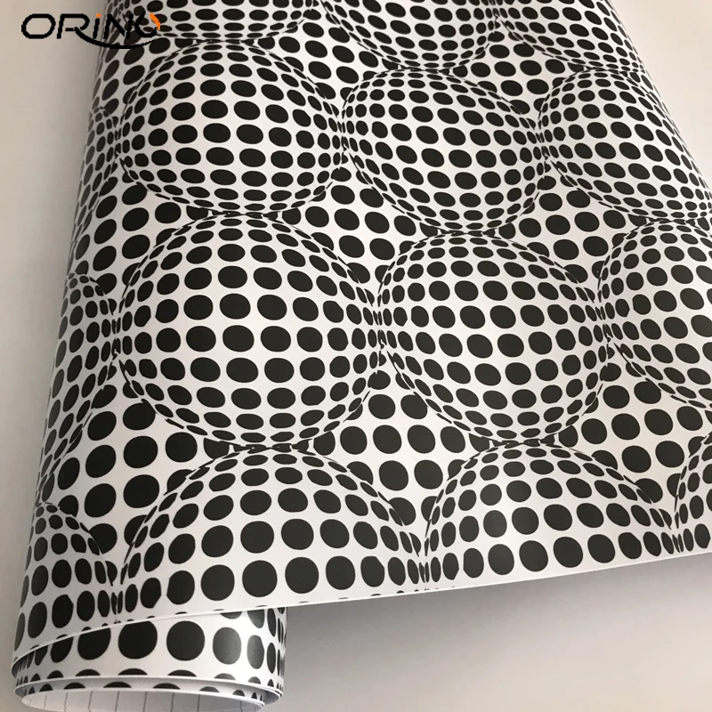 3D Black White Camo Vinyl Wrap Sticker-2