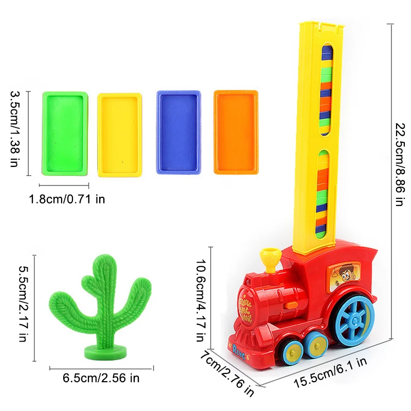 Домино набор игрушек-поезд ралли Электрический поезд модель с 60 шт. Красочные игры домино строительные блоки автомобиль грузовик автомобиль укладки